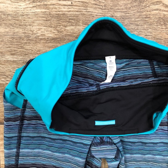 Lululemon Pace Rival Crop Space Dye Blue Size 4 - Picture 7 of 8